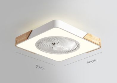 Rotating Air Guide Electric Hanging Fan Lamp (Option: White-220V 2.4G infinity APP)