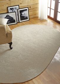 Chenille Solid Collection (Color: DoveDove, size: 96" x 120" Oval)