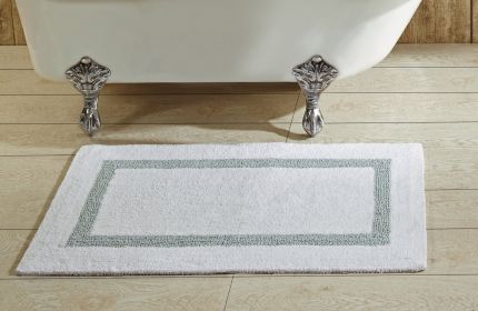 Hotel Collection (Color: White & BlueWhite & Blue, size: 24" x 40" Rectangle)