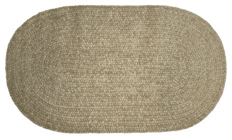 Chenille Solid Collection (Color: DoveDove, size: 22" x 40" Oval)