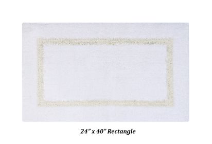 Hotel Collection (Color: White & IvoryWhite & Ivory, size: 24" x 40" Rectangle)