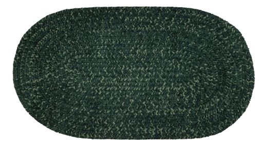 Chenille Tweed Collection (Color: Diluth & EmeraldDiluth & Emerald, size: 22" x 40" Oval)