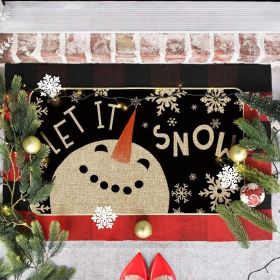 Country Striped Christmas Decorative Floor Mat (Option: RZ American 9-40x60cm)
