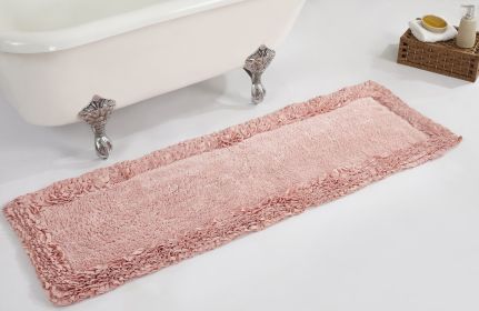 Shaggy Border Collection (Color: PinkPink, size: 20" x 60" Runner)