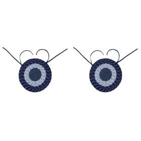 Country Chair-Pad Collection (Color: Dark Blue StripeDark Blue Stripe, size: 2 Piece Set (15" x 15" | 15" x 15"))