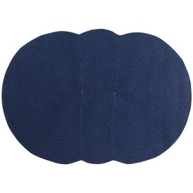Country Solid Collection (Color: Dark Blue SolidDark Blue Solid, size: 40" x 60" Tri-Circle)