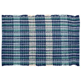 Cottage Plaid Collection (Color: BlueBlue, size: 13" x 19" Set of 4)