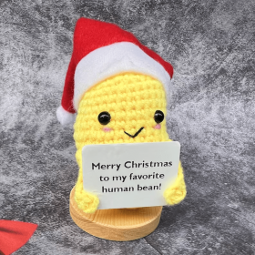 Merry Christmas Gifts Handmade Plush Handmade Gift (Option: Yellow-With Base)