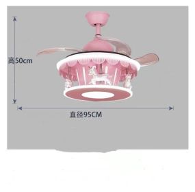 Children's Bedroom Light Rotating Girl's Room Overhead Light (Color: PINK)